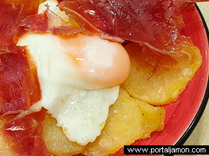 Huevos rotos con jamón recetas